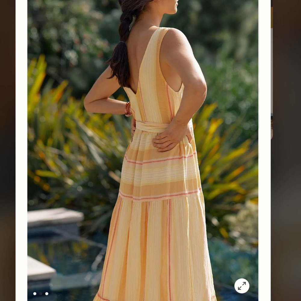 L Space - Anthropologie Clara Maxi Dress In Orange NWT Size Medium - Picture 3 of 14